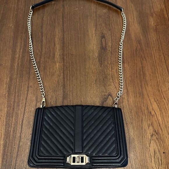 Rebecca Minkoff Chevron Quilted Love Crossbody - Picture 1 of 13